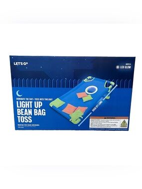 Light Up Bean Bag Toss Game With LED Glow Great For Day And Night BNIB Kids